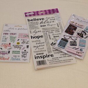 Scrapbooking Stickers Rub Ons Work Office Professional Themed Lot